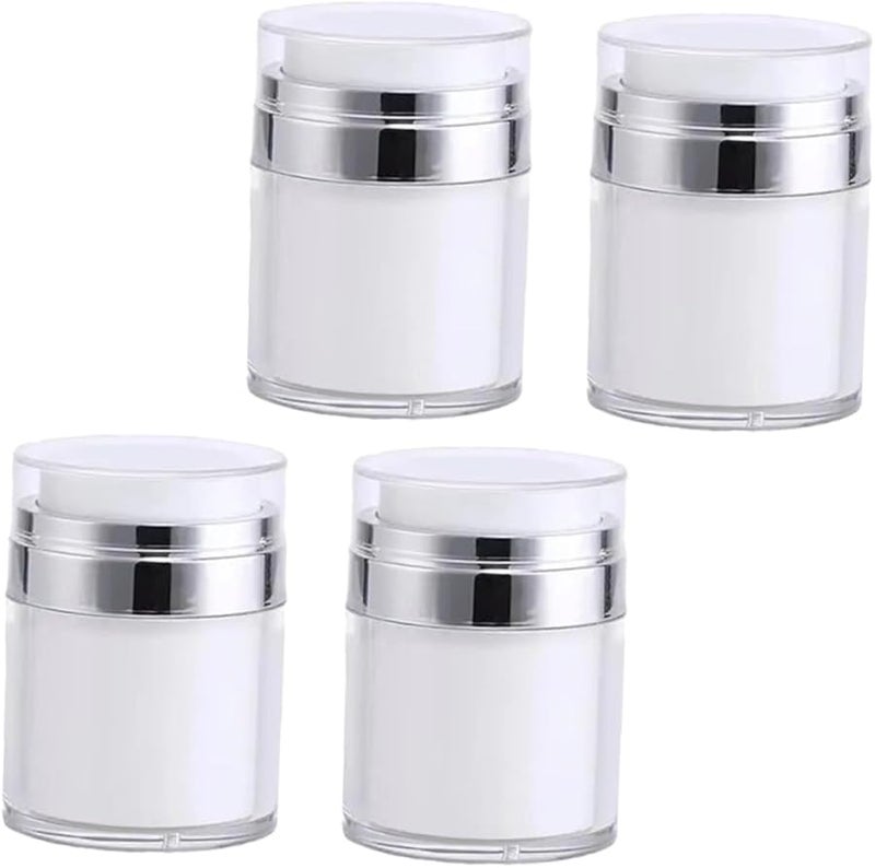 4Pcs 100ml Airless Pump Bottles Refillable Vacuum Cosmetic Dispensers For Travel Skincare Foundation Moisturizer - Image 1